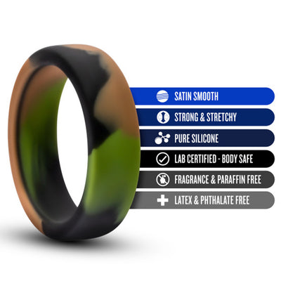 Performance Silicone Go Pro Cock Ring - Green Camouflage
