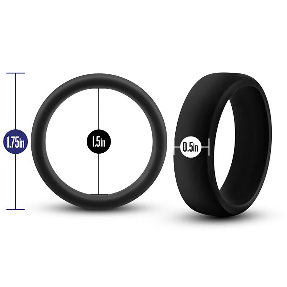 Performance Silicone Go Pro Cock Ring - Black