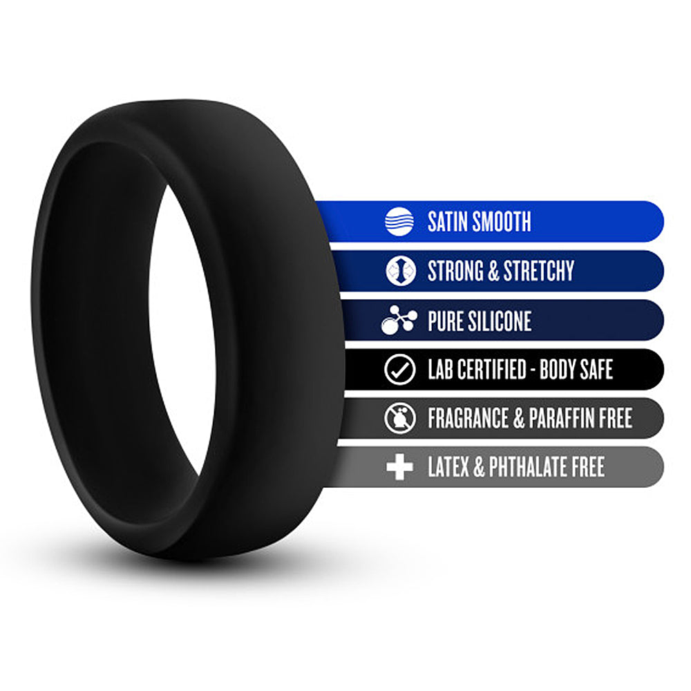 Performance Silicone Go Pro Cock Ring - Black