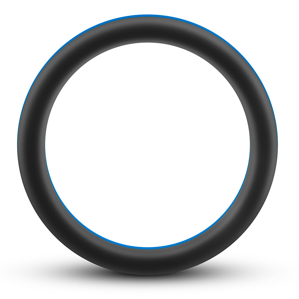 Performance Silicone Go Pro Cock Ring - Black/Blue