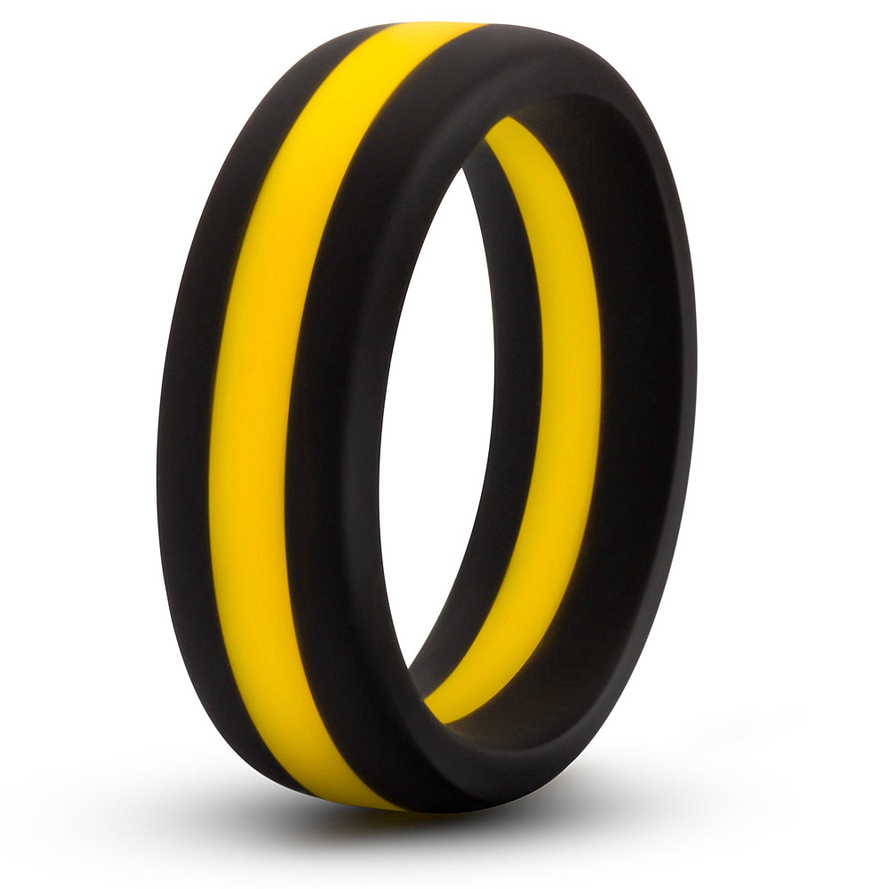Performance Silicone Go Pro Cock Ring - Black/Gold