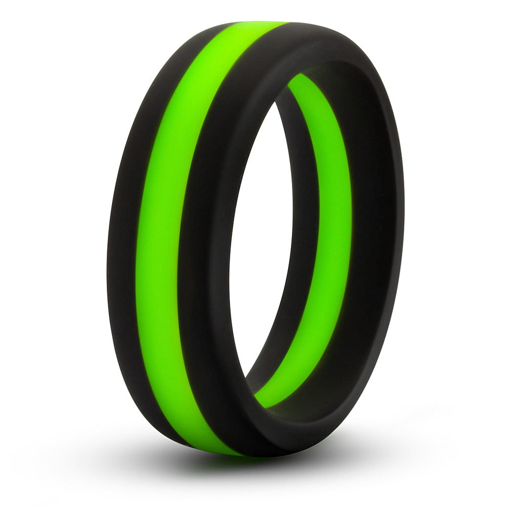 Performance Silicone Go Pro Cock Ring - Black/Green