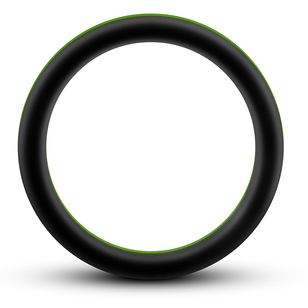 Performance Silicone Go Pro Cock Ring - Black/Green