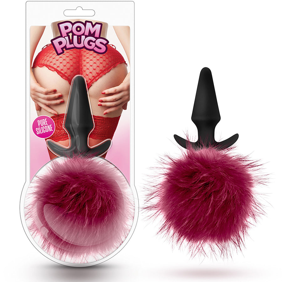 Temptasia Pom Plugs Fur Pom Pom - Burgundy