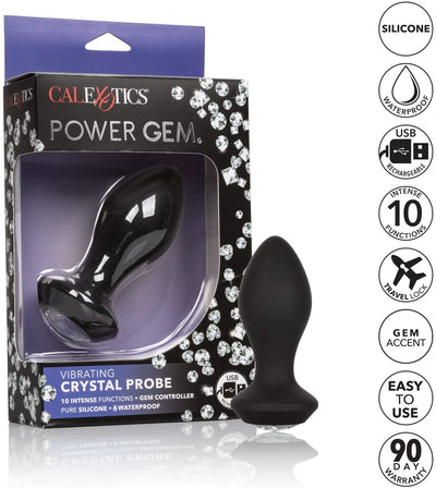 Cal Exotics - Power Gem Vibrating Petite Crystal Probe - Black