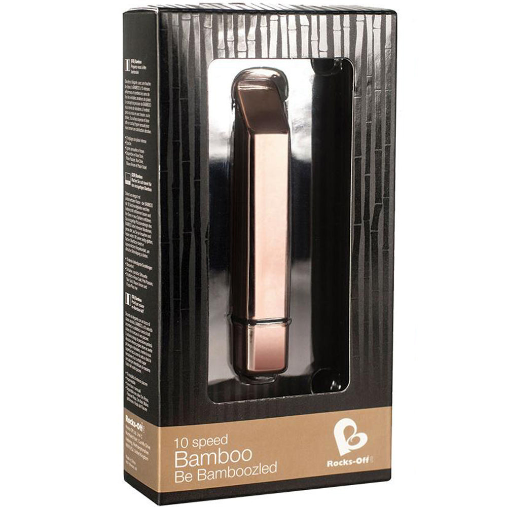 Rocks-Off Bamboo 10 Speed Bullet - Rose Gold
