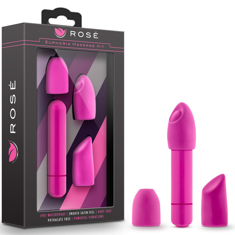 Blush Rose Euphoria Single Speed Bullet W/Tips