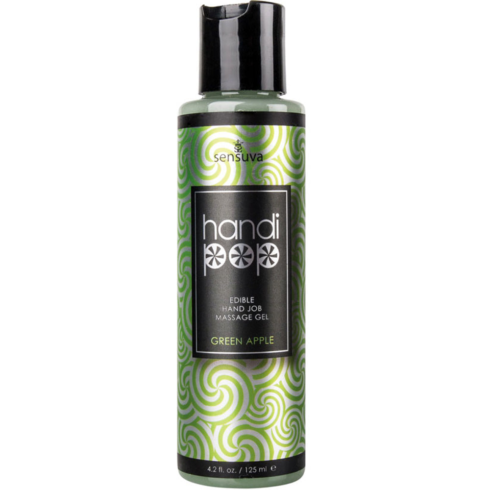 Handi-Pop Hand Job Massage Gel-Green Apple 4.2oz - Godfather Adult Sex and Pleasure Toys