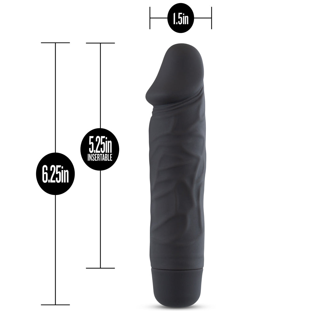 SIlicone Willy's Maverick Vibrating Dildo - 6.25" Black