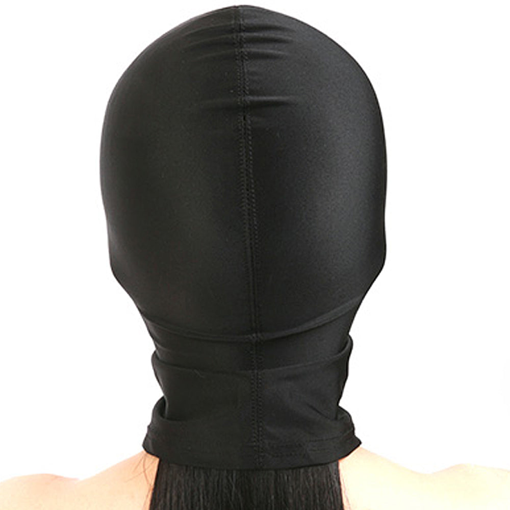 SMVIP Open Mouth Hood with Padded Blindfold - Black