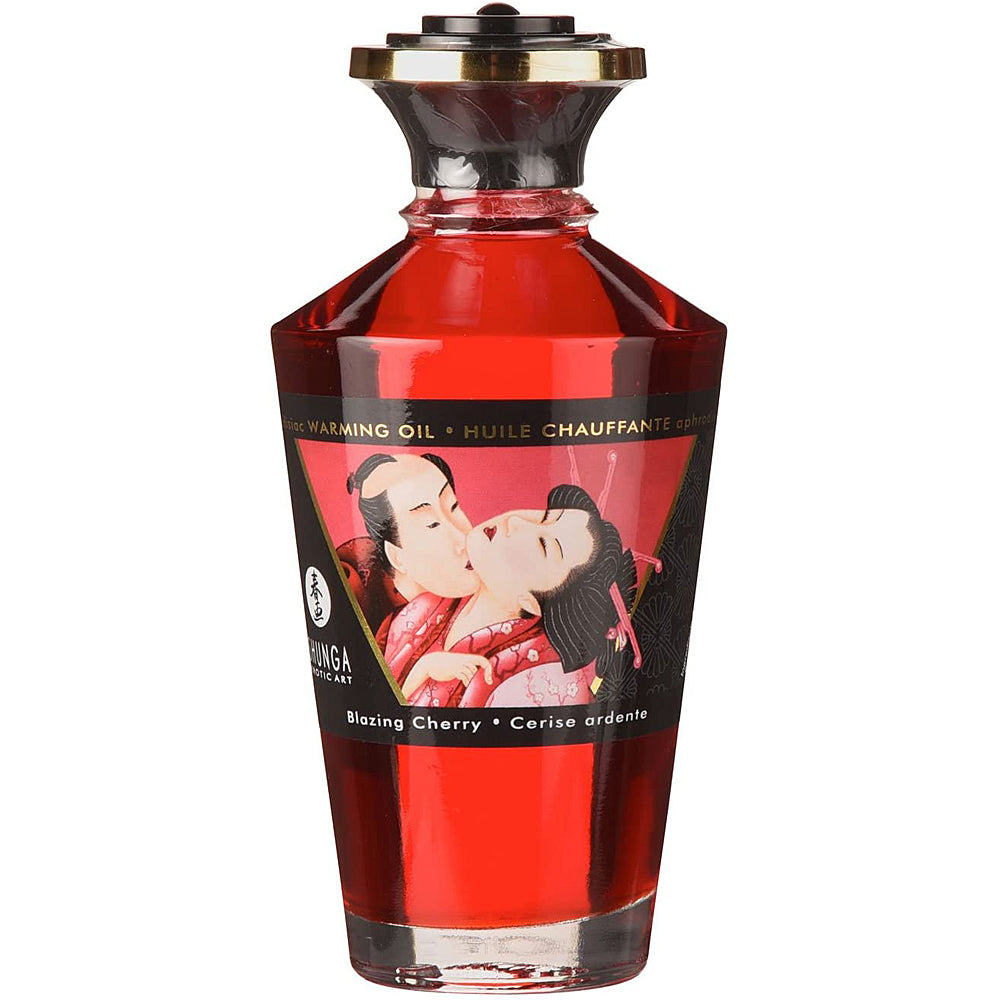 Shunga Aphrodisiac Warming Oil - Blazing Cherry 3.5oz