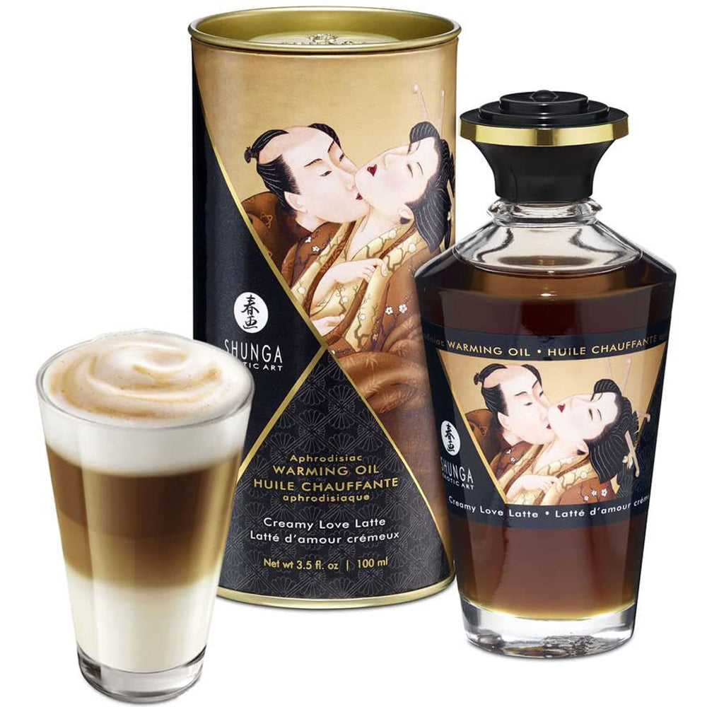 Shunga Aphrodisiac Warming Oil Creamy Love Latte 3.5oz Godfather