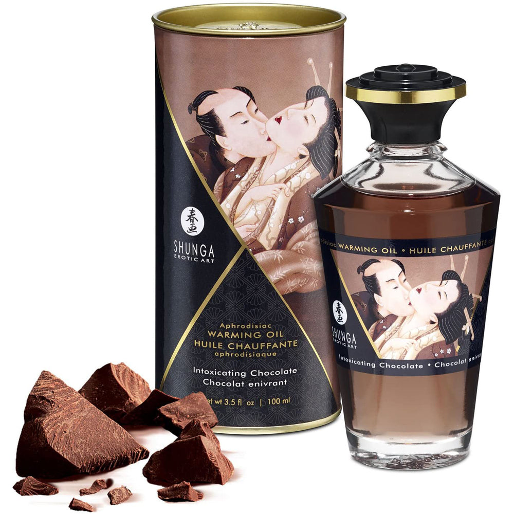 Shunga Aphrodisiac Warming Oil - Intoxicating Chocolate 3.5oz