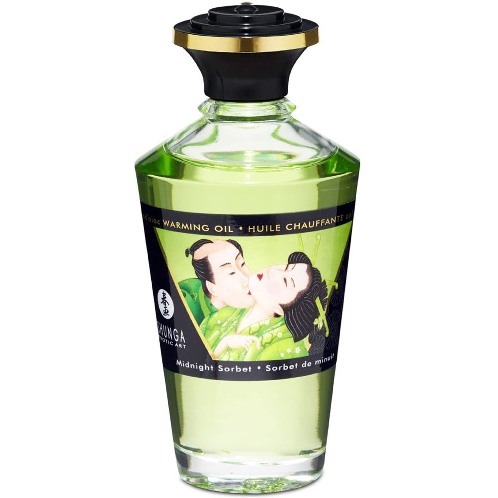 Shunga Aphrodisiac Warming Oil - Midnight Sorbet 3.5oz