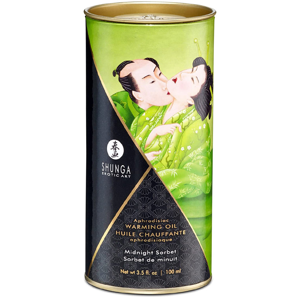 Shunga Aphrodisiac Warming Oil - Midnight Sorbet 3.5oz