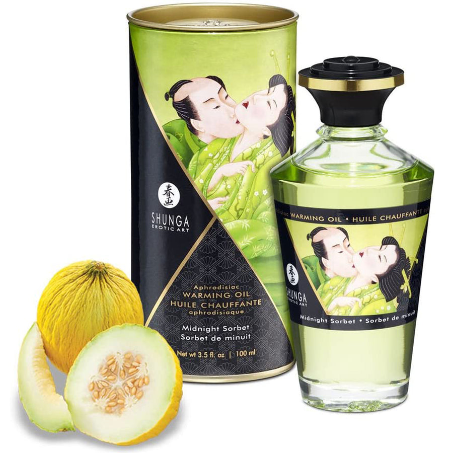 Shunga Aphrodisiac Warming Oil - Midnight Sorbet 3.5oz