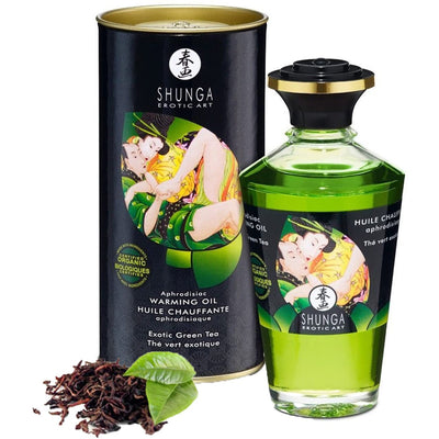 Shunga Organica Aphrodisiac Warming Oil - Exotic   Green Tea 3.5oz