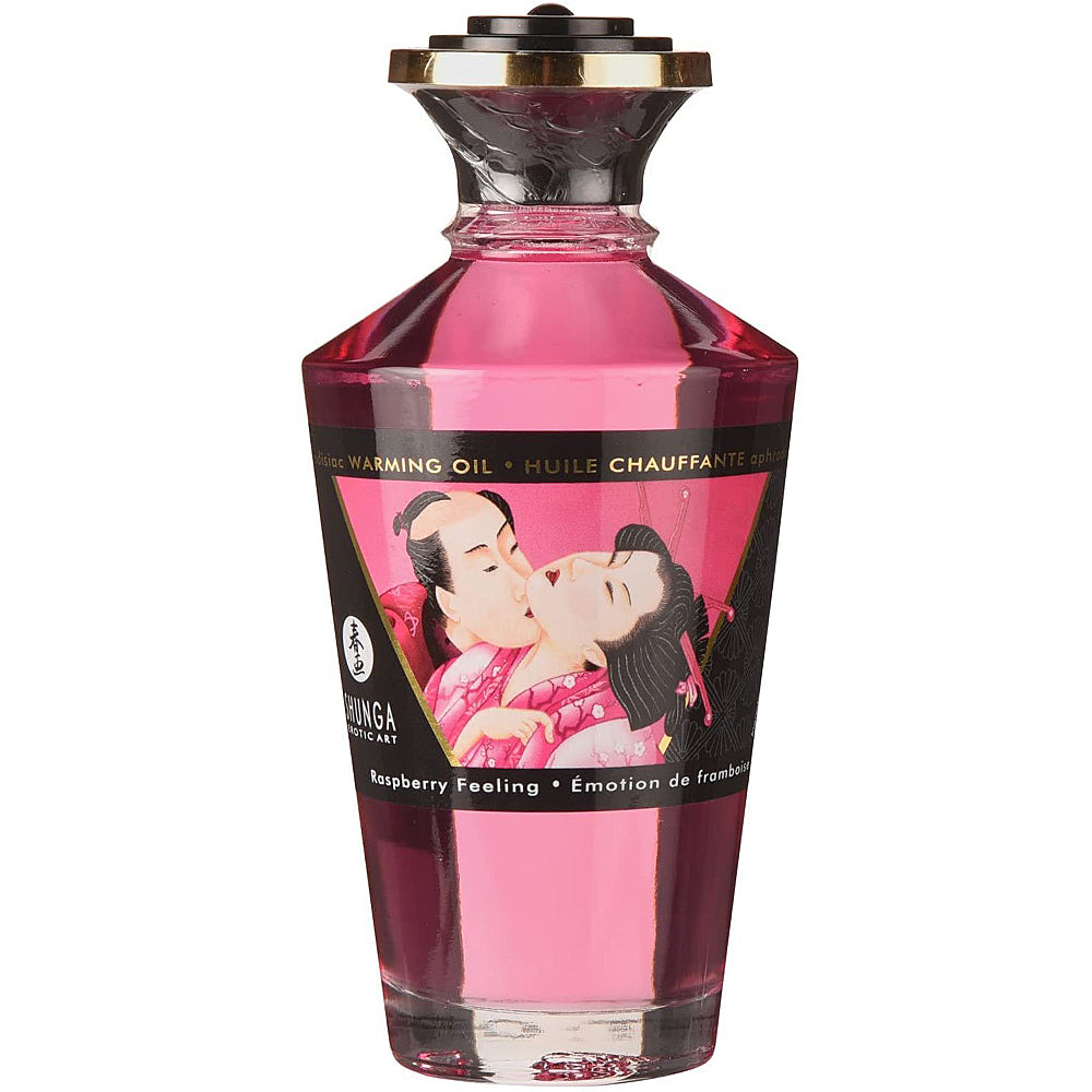 Shunga Aphrodisiac Warming Oil - Raspberry Feeling 3.5oz
