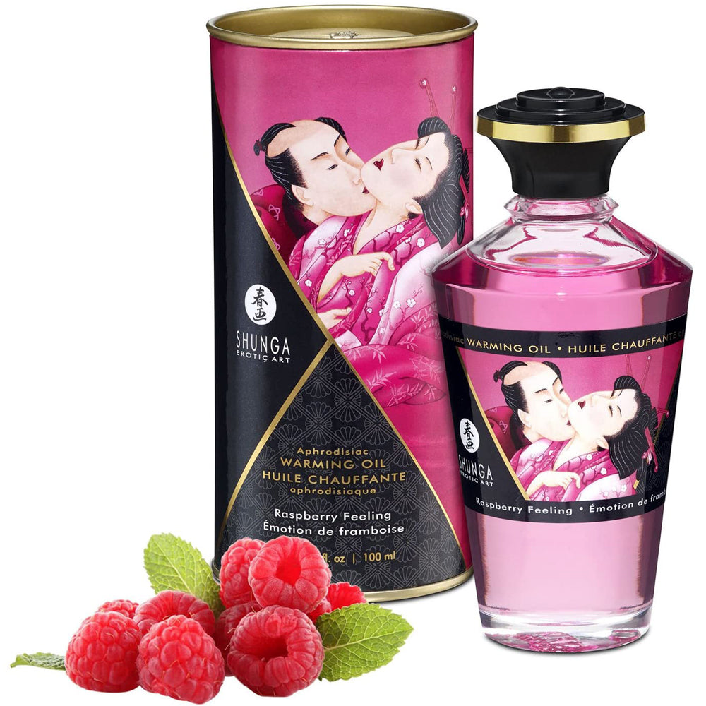 Shunga Aphrodisiac Warming Oil - Raspberry Feeling 3.5oz