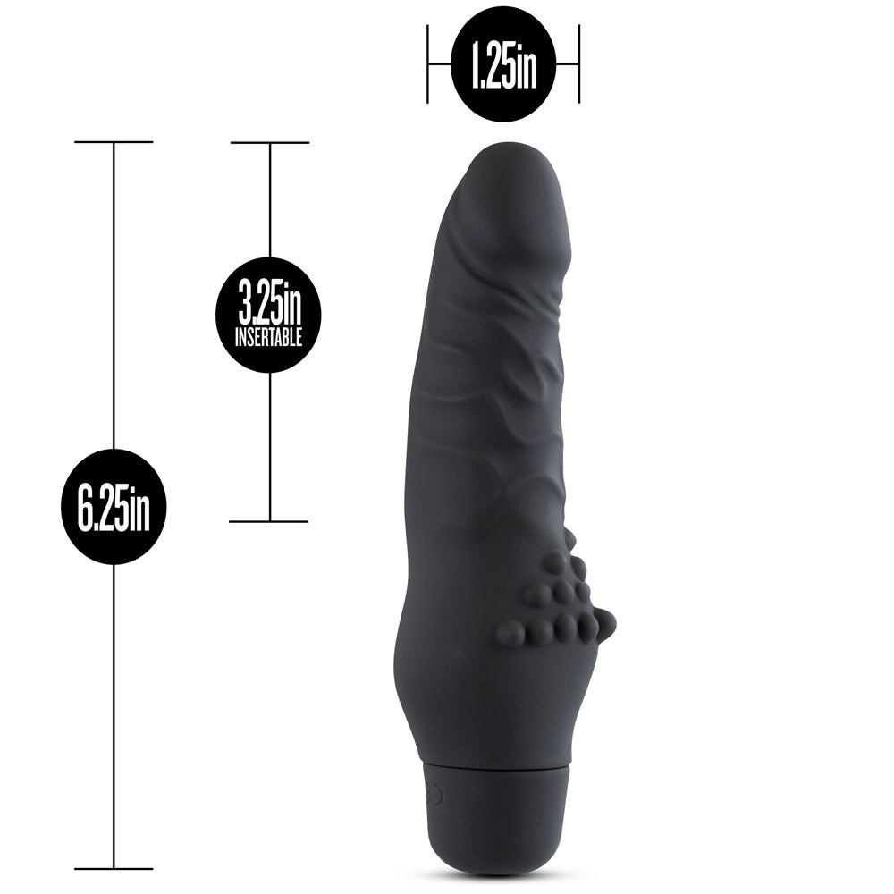 Blush Novelties - Silicone Willy's Tex Vibrating Dildo - 6.25" Black