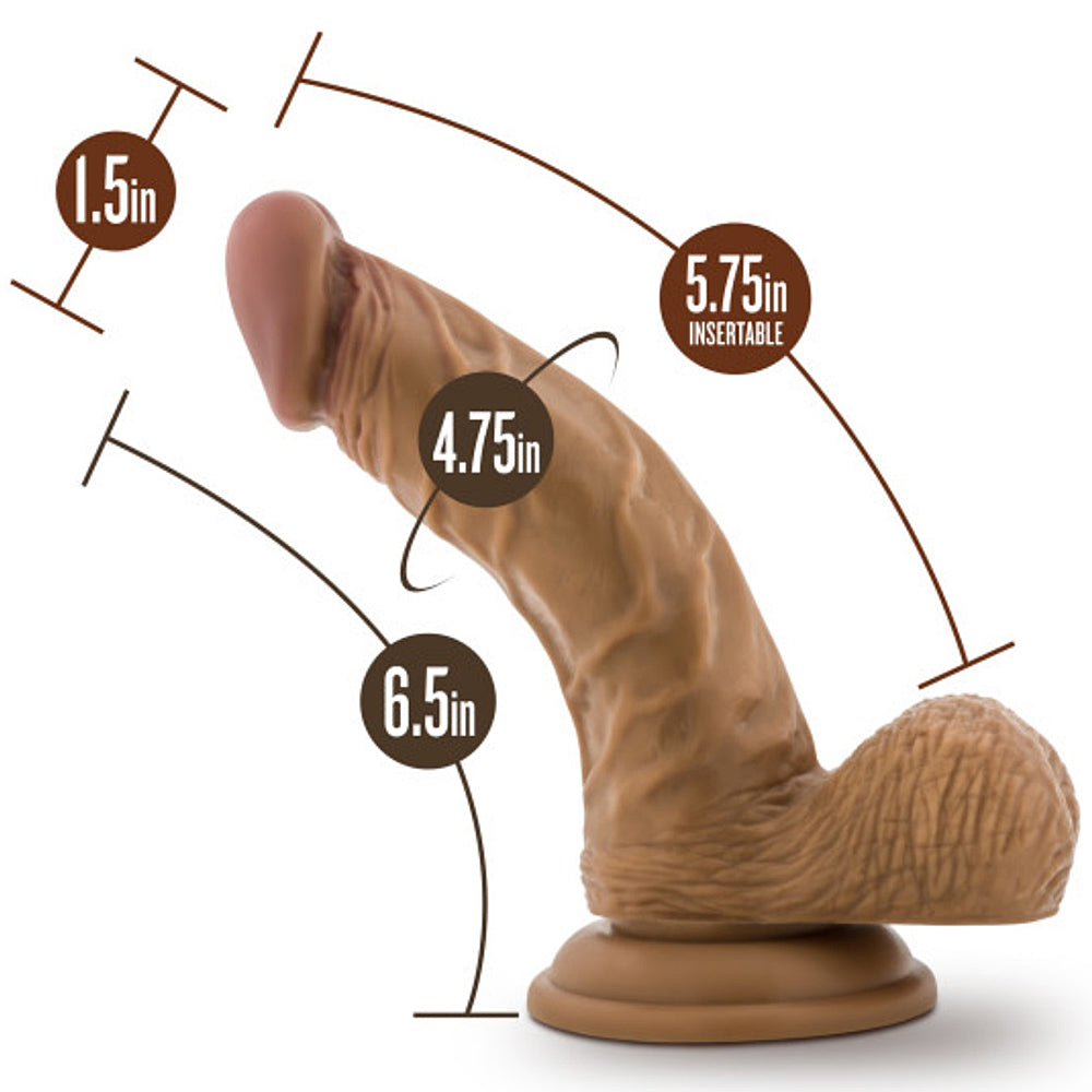 Blush Novelties - Silicone Willy's Silicone Dildo with Balls - 6.5"  Mocha