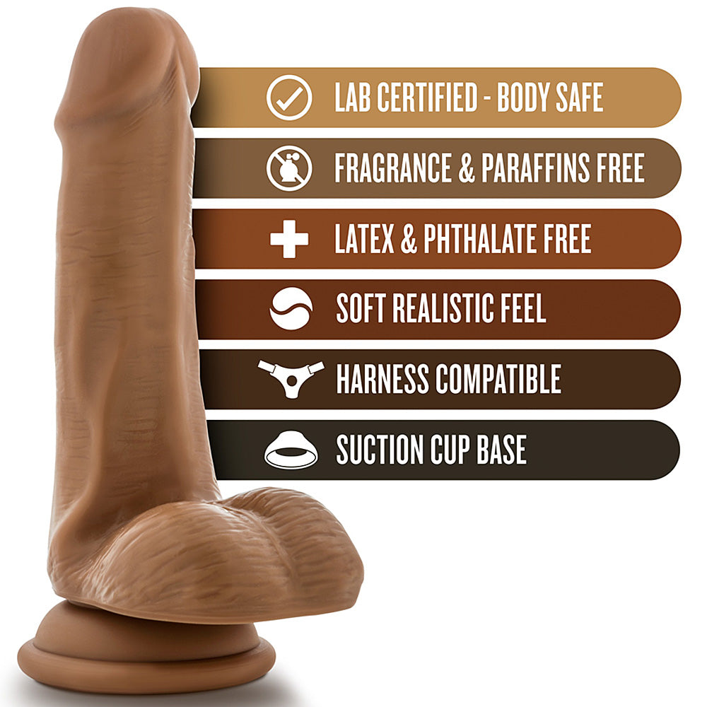 Blush Novelties - Silicone Willy's Silicone Dildo With Balls - 6" Mocha