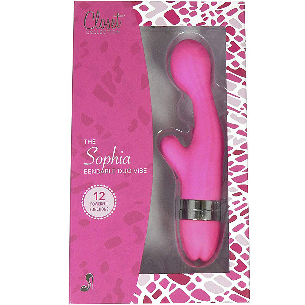 Sophia Bendable Duo Vibe - 7.25" Pink