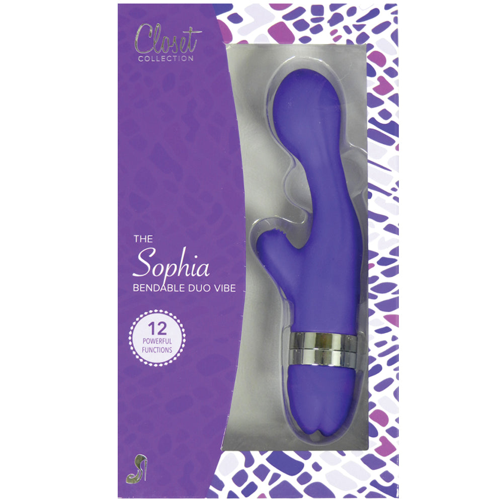 Sophia Bendable Duo Vibe - 7.25" Purple