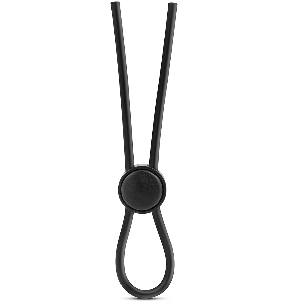 Stay Hard Silicone Loop Cock Ring - Black