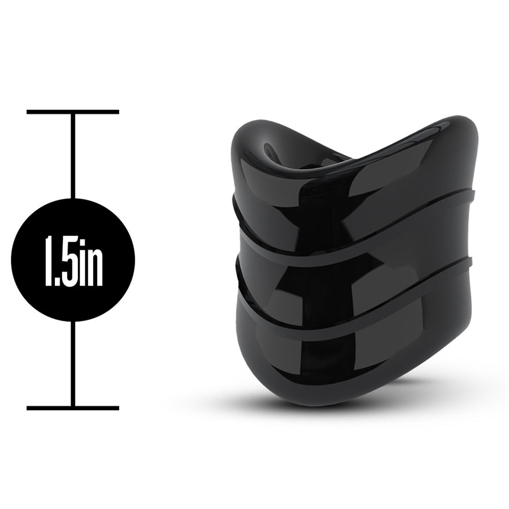 Stay Hard Beef Ball Stretcher Snug X Long - 1" Black