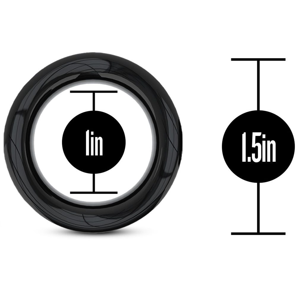 Stay Hard Beef Ball Stretcher Snug X Long - 1" Black