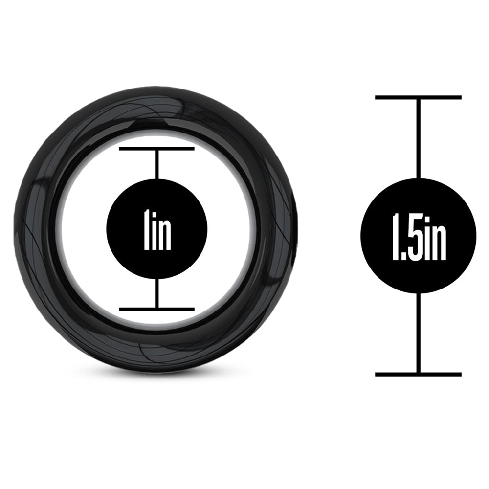 Stay Hard Beef Ball Stretcher Snug - 1" Black