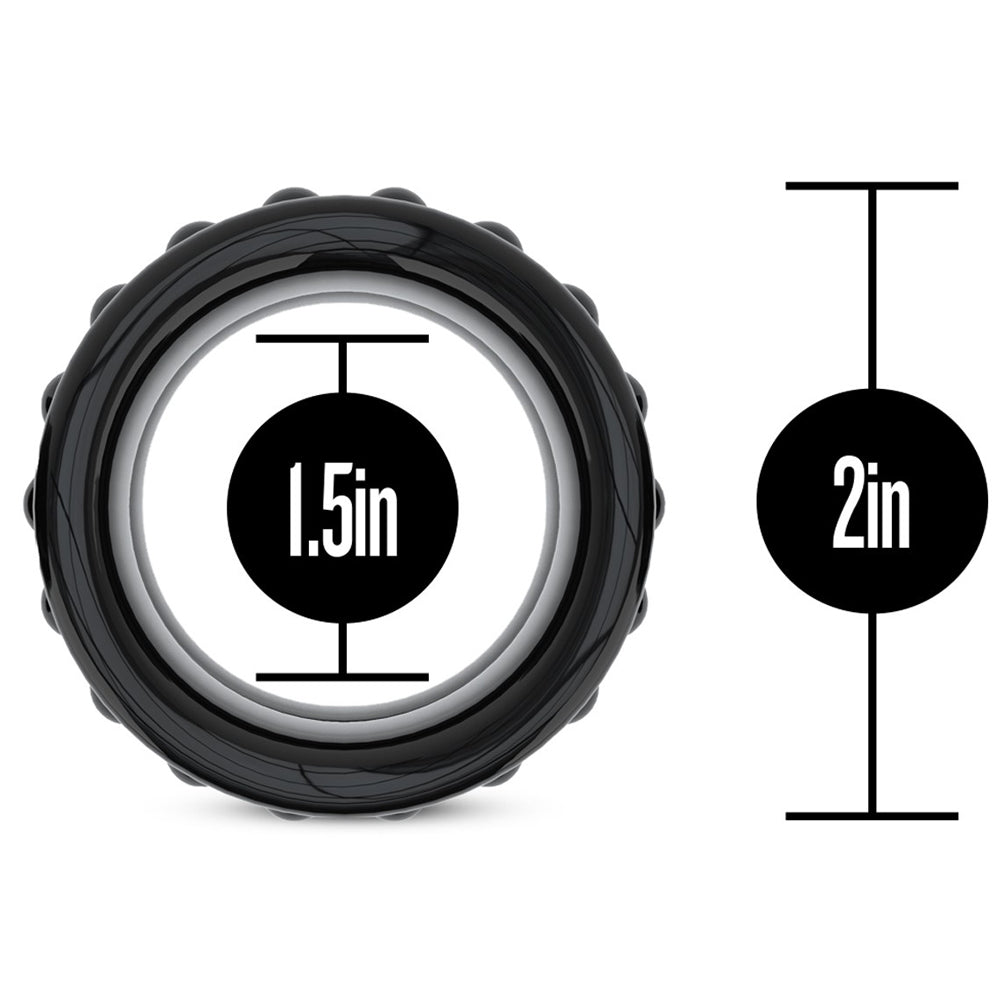 Stay Hard Beef Ball Stretcher - 1.5" Black