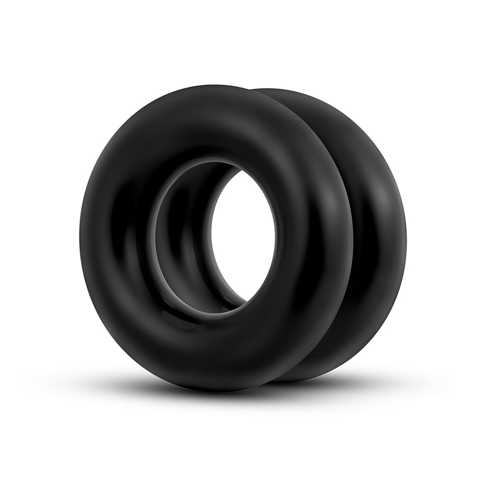 Blush Novelties - Stay Hard Donut Rings Oversized - 2Pk Black