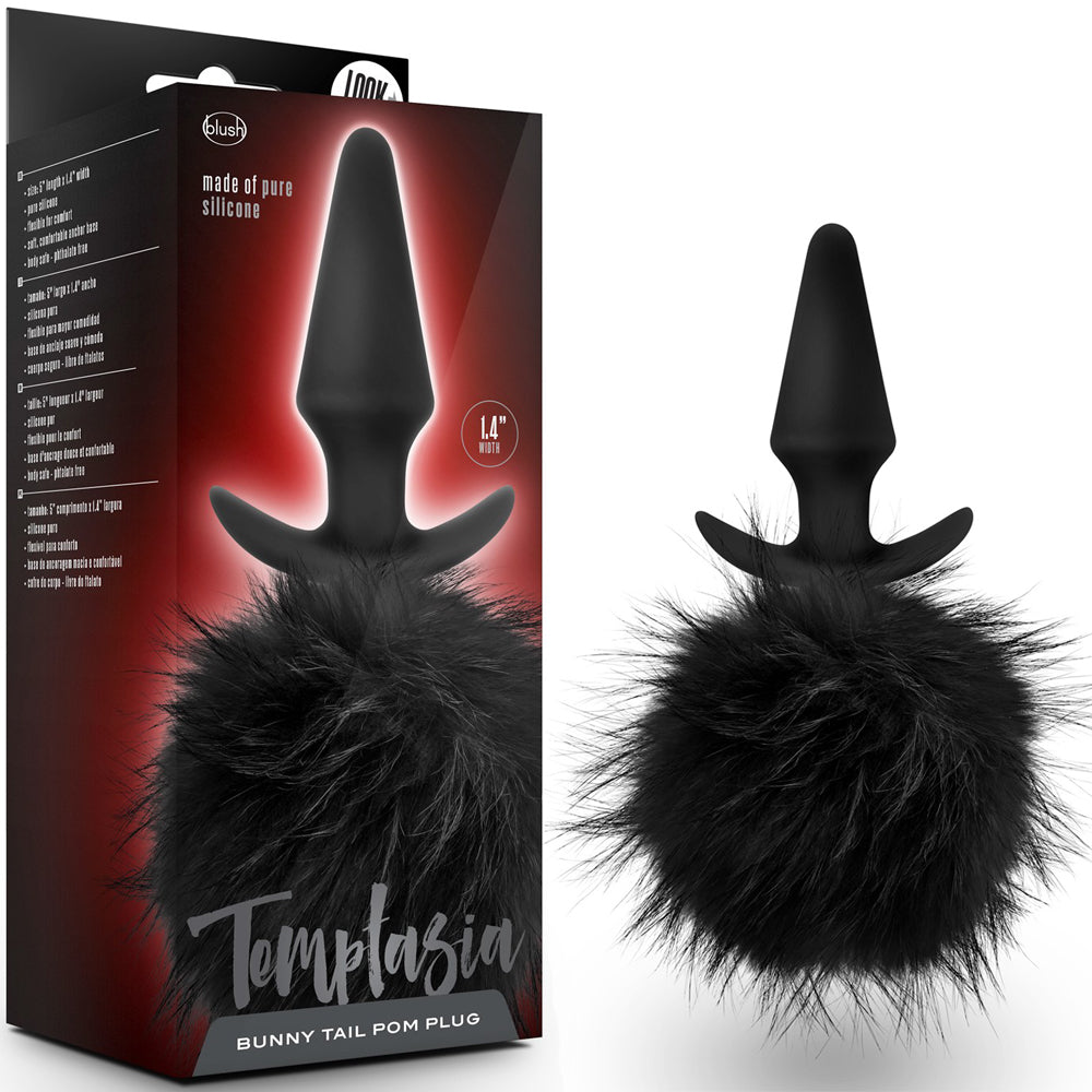 Temptasia Bunny Tail Pom Plug - Black