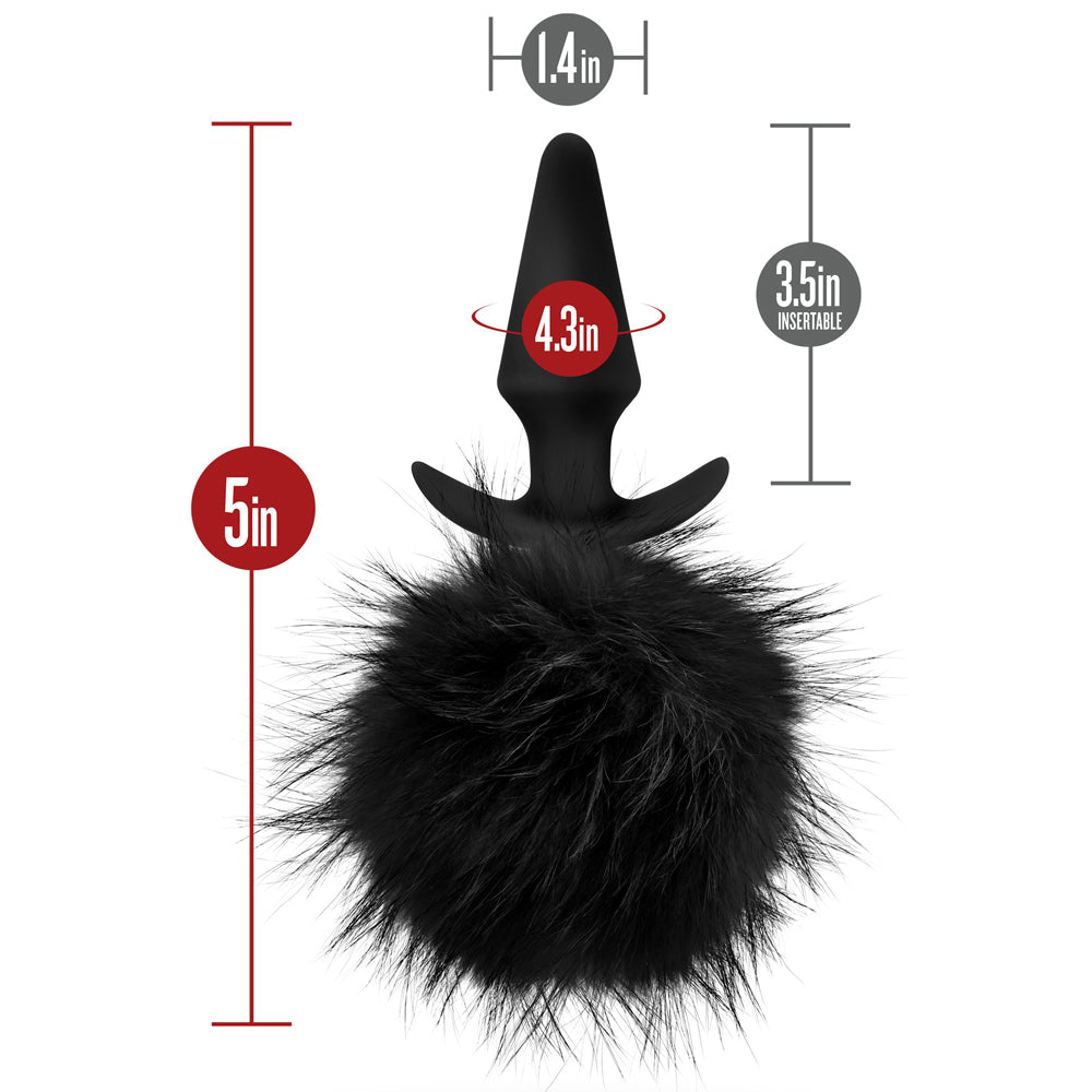 Temptasia Bunny Tail Pom Plug - Black