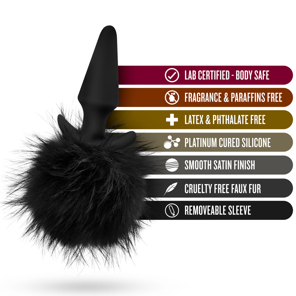 Temptasia Bunny Tail Pom Plug - Black