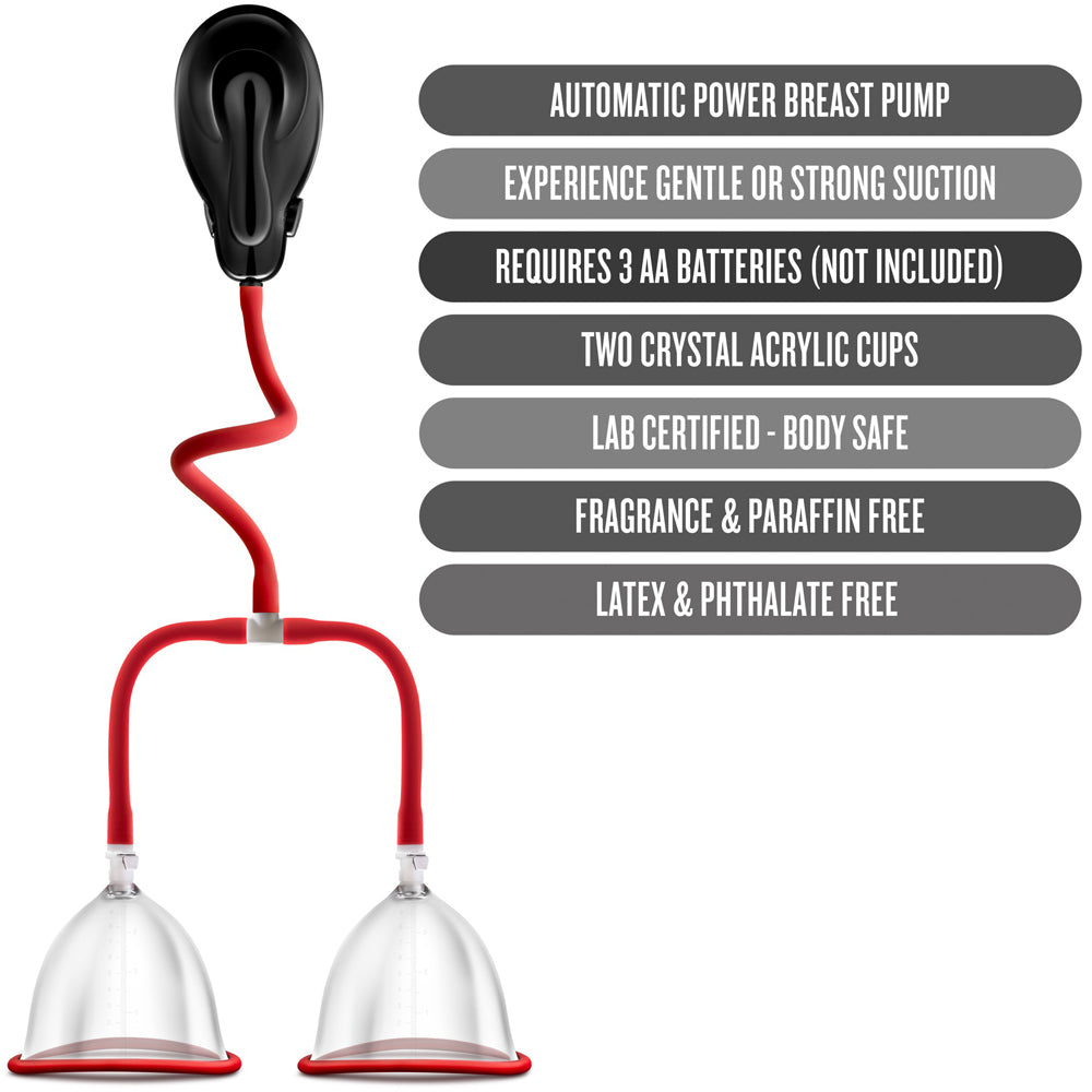 Blush Novelties - Temptasia Auto Breast Pumping System - Black