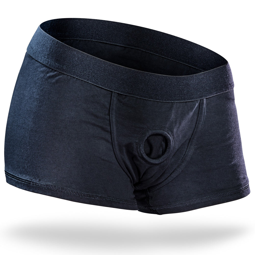 Temptasia Harness Briefs - Medium Black