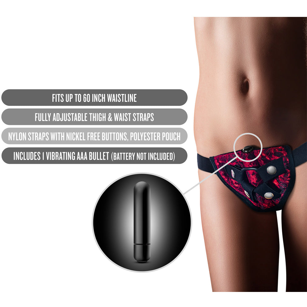 Temptasia Lovelace Harness w/Bullet Vibrator - Red