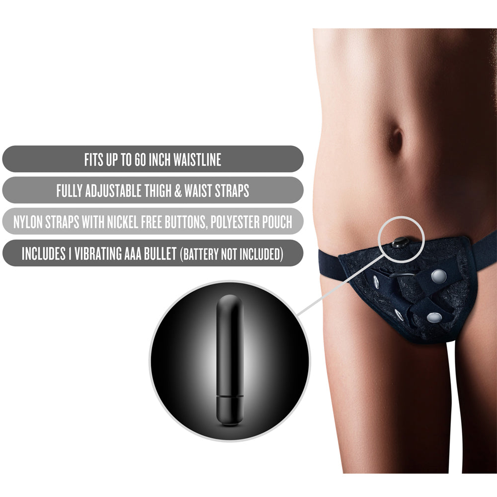 Temptasia Lovelace Harness w/Bullet Vibrator - Black