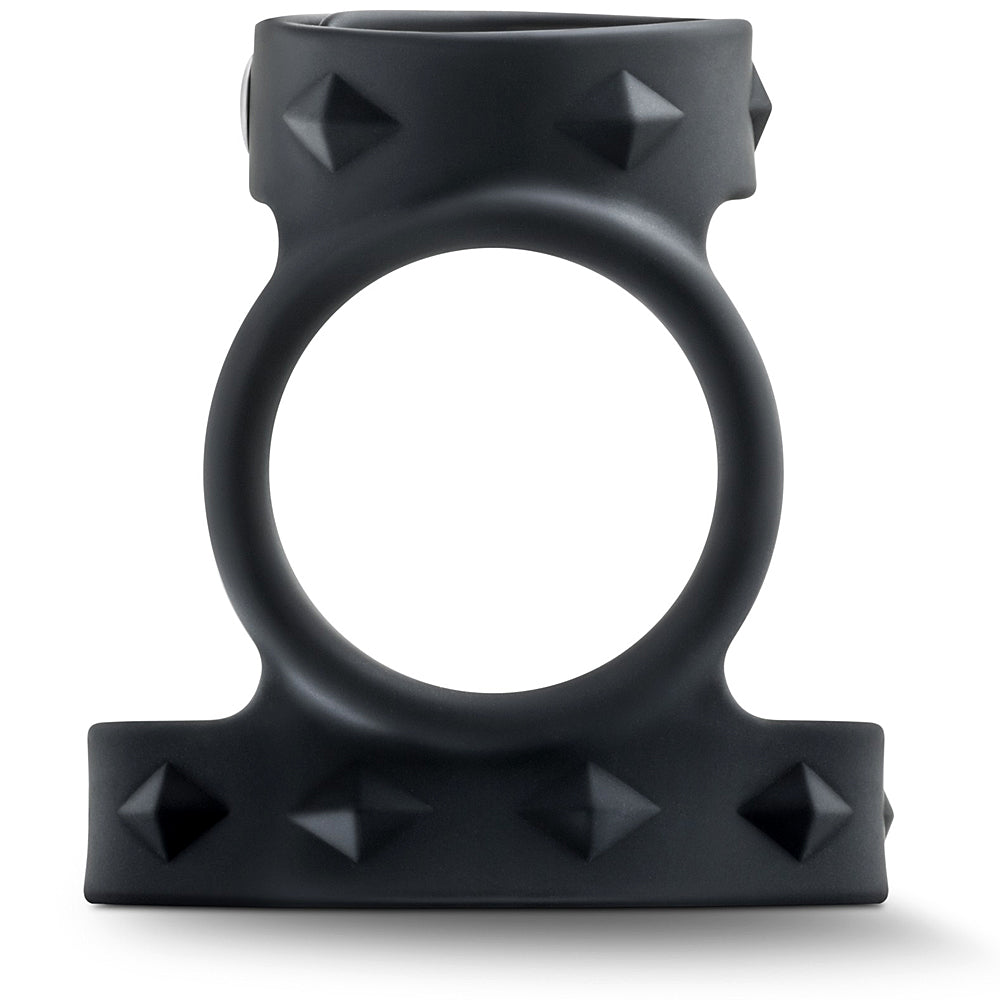 Blush Novelties - Performance VS8 Silicone Double Cock & Ball Strap - Black