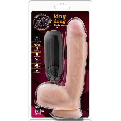 Blush Novelties - X5 Plus King Dong Vibrating Cock 8" - Vanilla