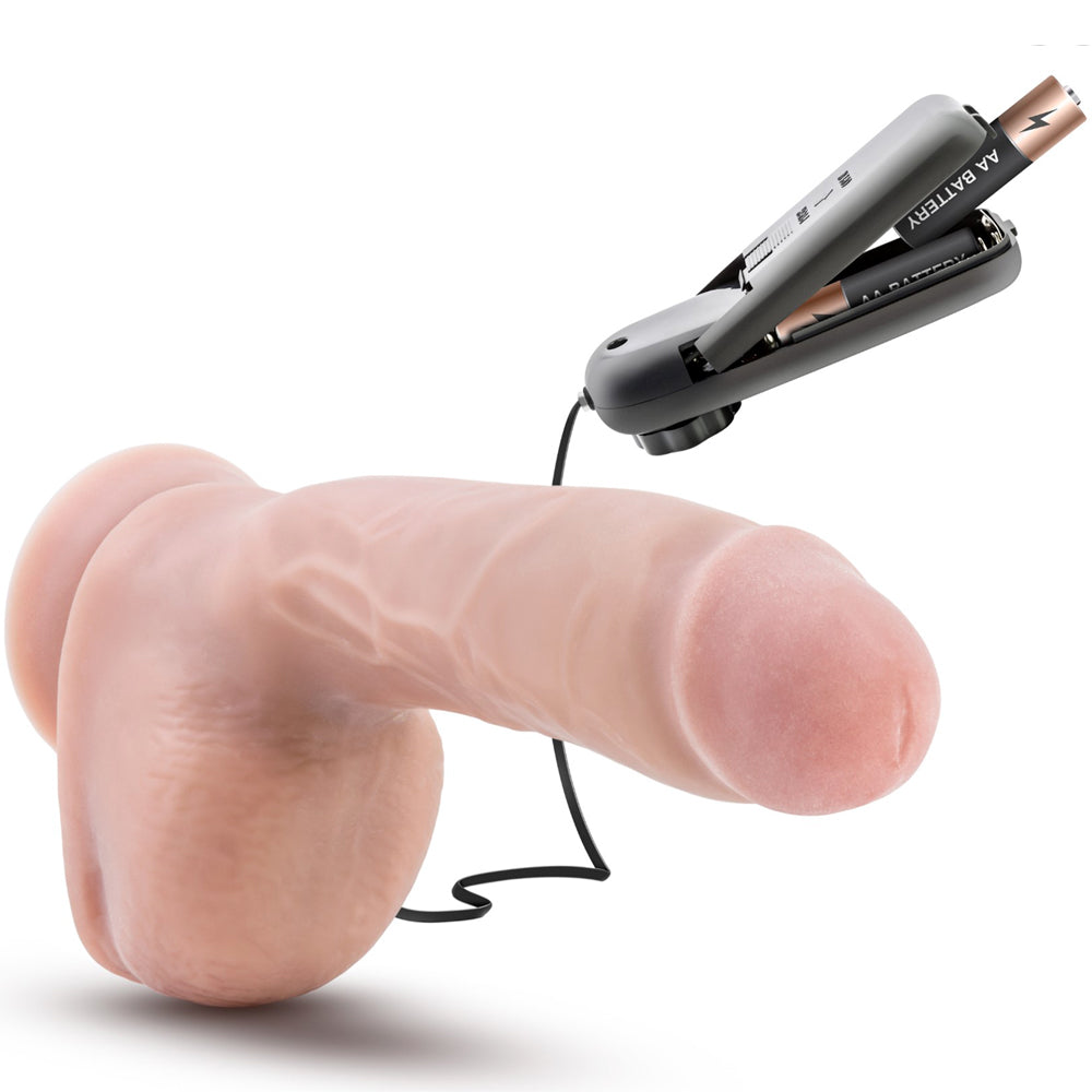 Blush Novelties - X5 Plus King Dong Vibrating Cock 8" - Vanilla