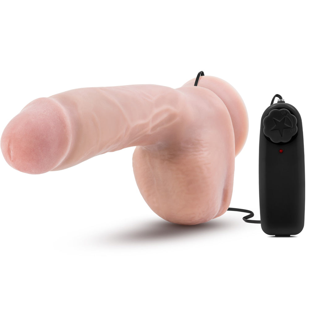 Blush Novelties - X5 Plus King Dong Vibrating Cock 8" - Vanilla