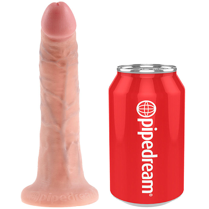 King Cock Strap-on Harness w/ 7" Cock - Flesh - Godfather Adult Sex and Pleasure Toys