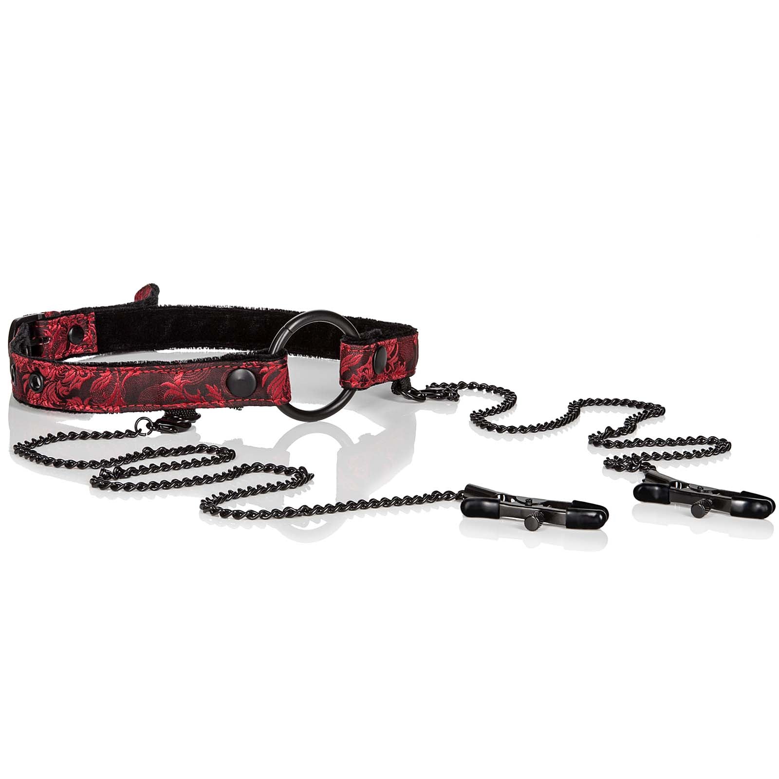 Scandal Open Mouth Gag with Clamps - Godfather Adult Sex and Pleasure Toys