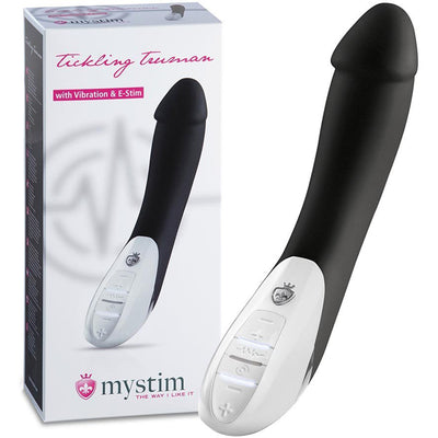 Mystim Tickling Truman E-Stim Vibrator-Black Edition - Godfather Adult Sex and Pleasure Toys