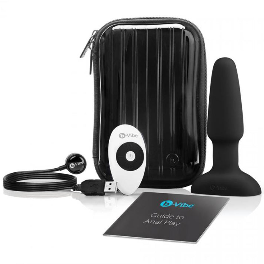 B-Vibe Rimming Plug 2-Black - Godfather Adult Sex and Pleasure Toys