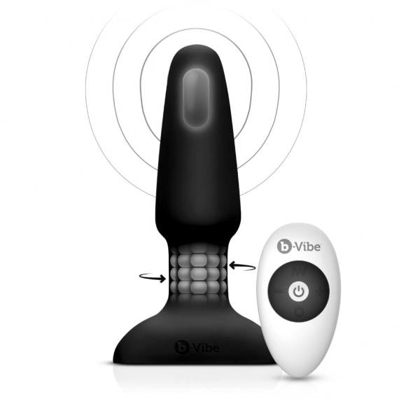 B-Vibe Rimming Plug 2-Black - Godfather Adult Sex and Pleasure Toys